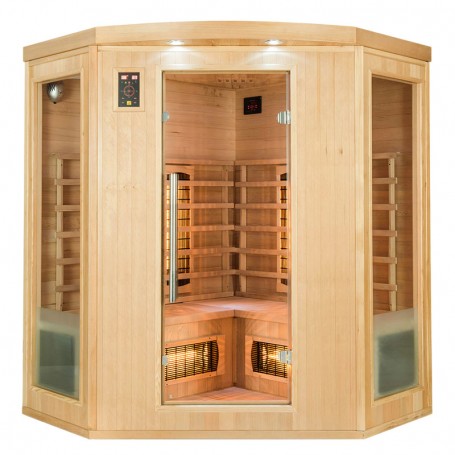 Sauna de infrarrojos France Sauna Apollon Quartz 3/4 plazas esquinera