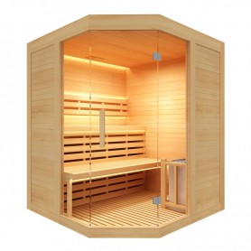 Sauna France Sauna SENSE tradicional finlandesa 3 Plazas esquinera
