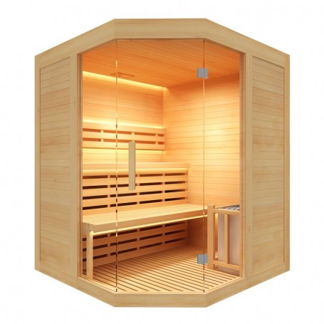 Sauna France Sauna SENSE tradicional finlandesa 3 Plazas esquinera